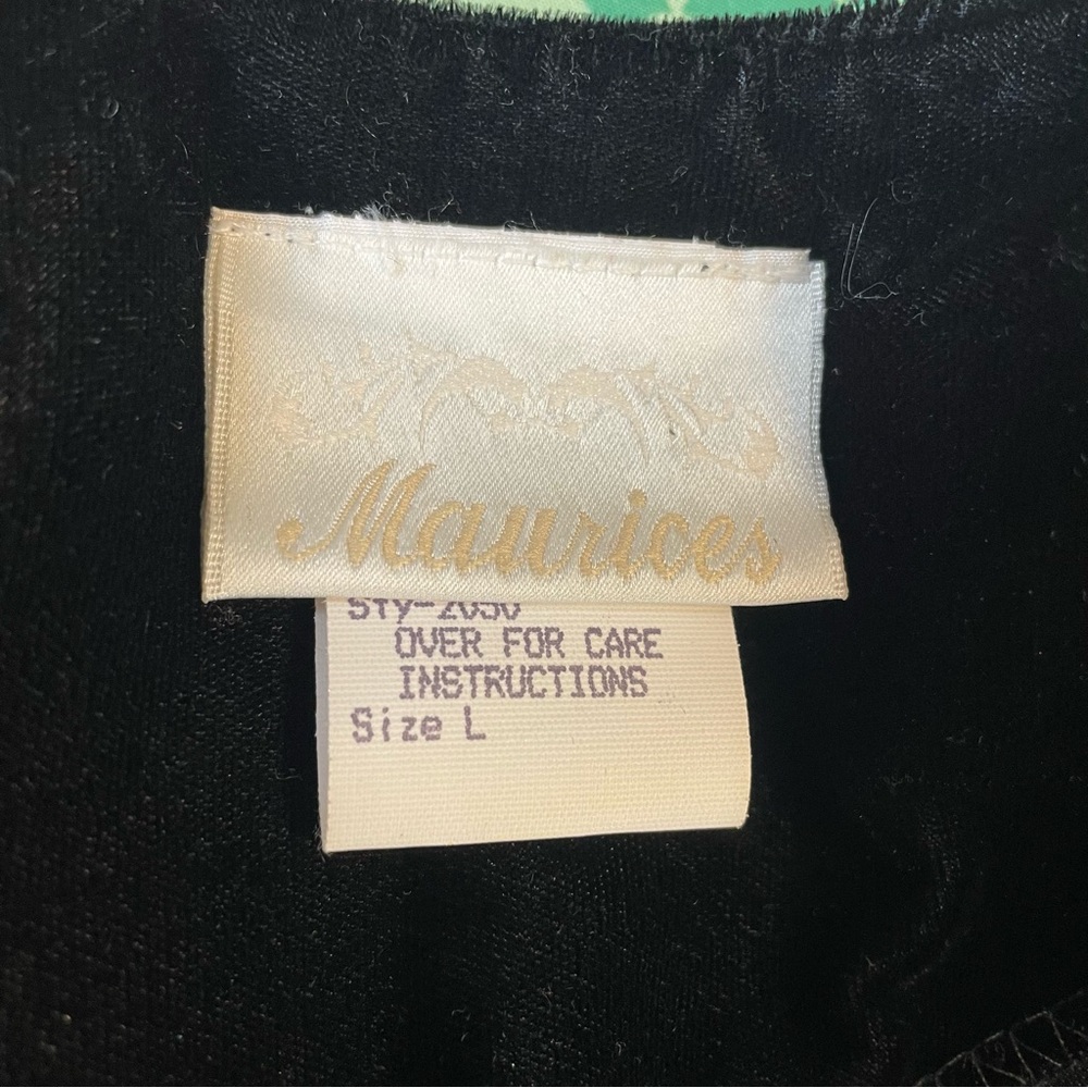 VTG Velvet Bolero Jacket Black LG Classy Neutral Formal Maurice’s 90s Y2K Goth - Picture 9 of 13
